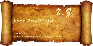 Kacz Zenóbia névjegykártya